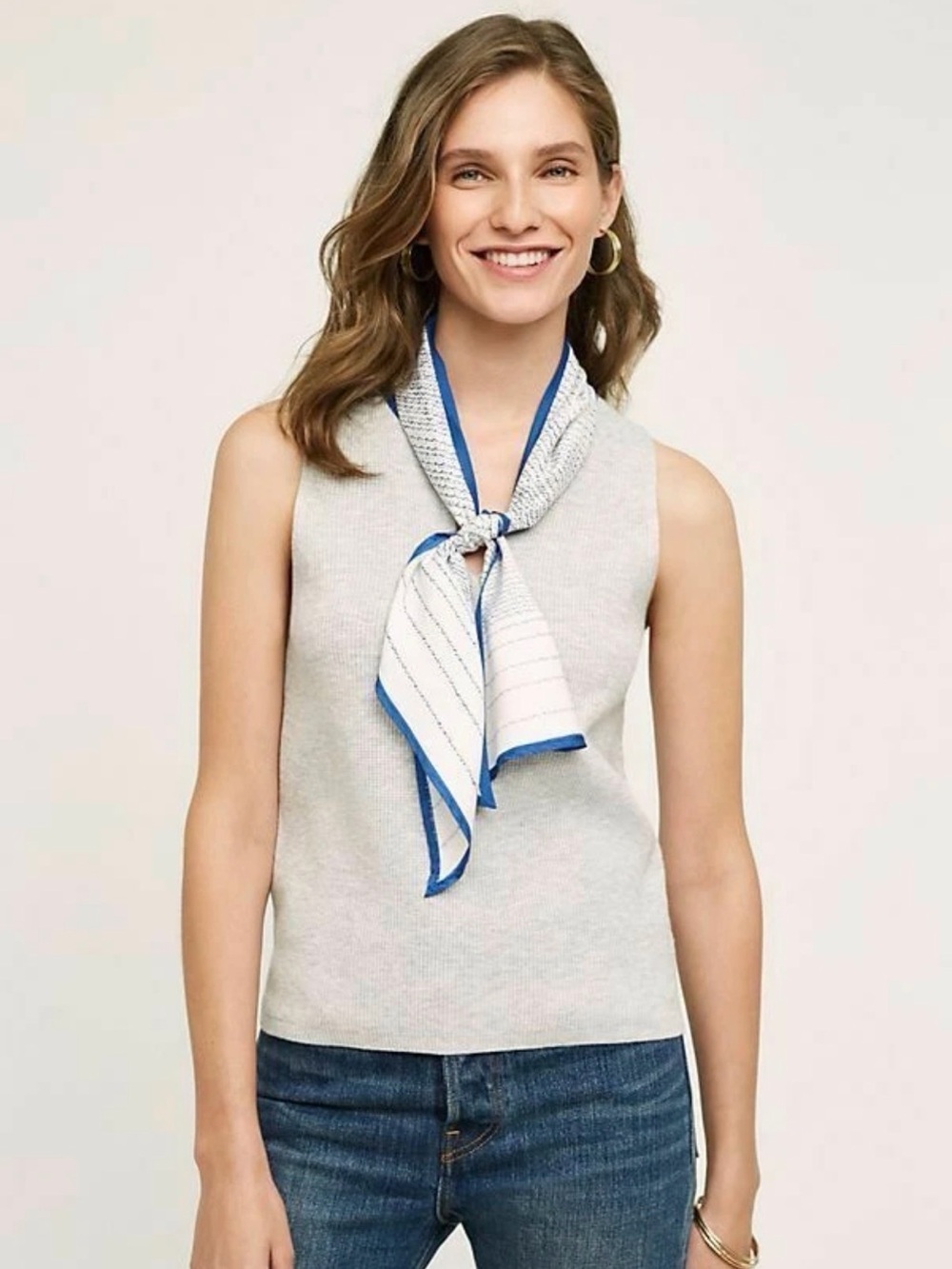 Moth Women’s Sleeveless Scarf Sweater Tank Top